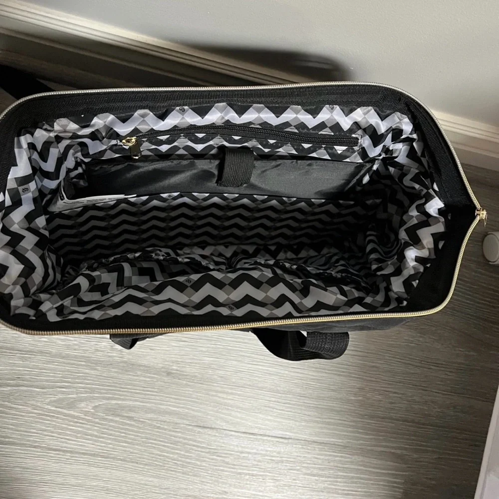 Brand New Black Fisher Price Quilted Diaper Bag